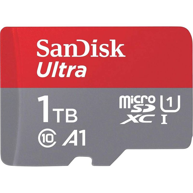 Foto van Sandisk ultra microsdxc-kaart 1 tb class 10, uhs-i incl. sd-adapter