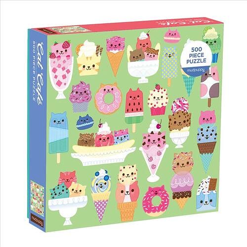 Foto van Cat cafe 500 piece puzzle - puzzel;puzzel (9780735355859)