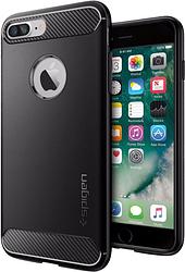 Foto van Spigen rugged armor apple iphone se plus / 8 plus / 7 plus back cover zwart