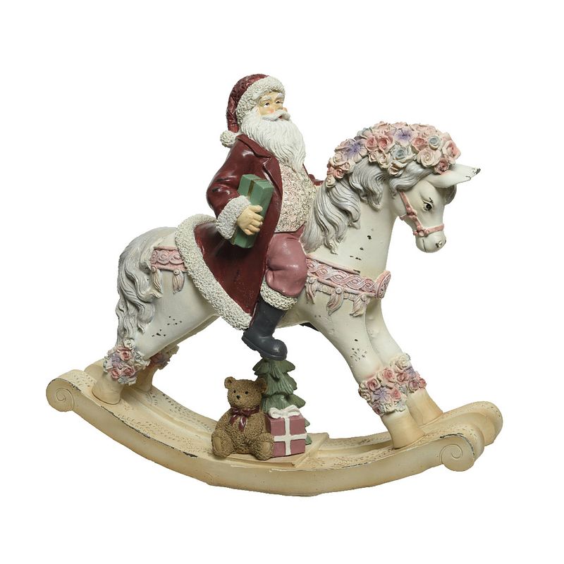 Foto van Decoris - kerstman polyresin l13b39h35 cm mlt kerst