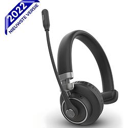 Foto van Nince headset met microfoon - bluetooth 5.0 - draadloze office headset - headset met microfoon voor laptop