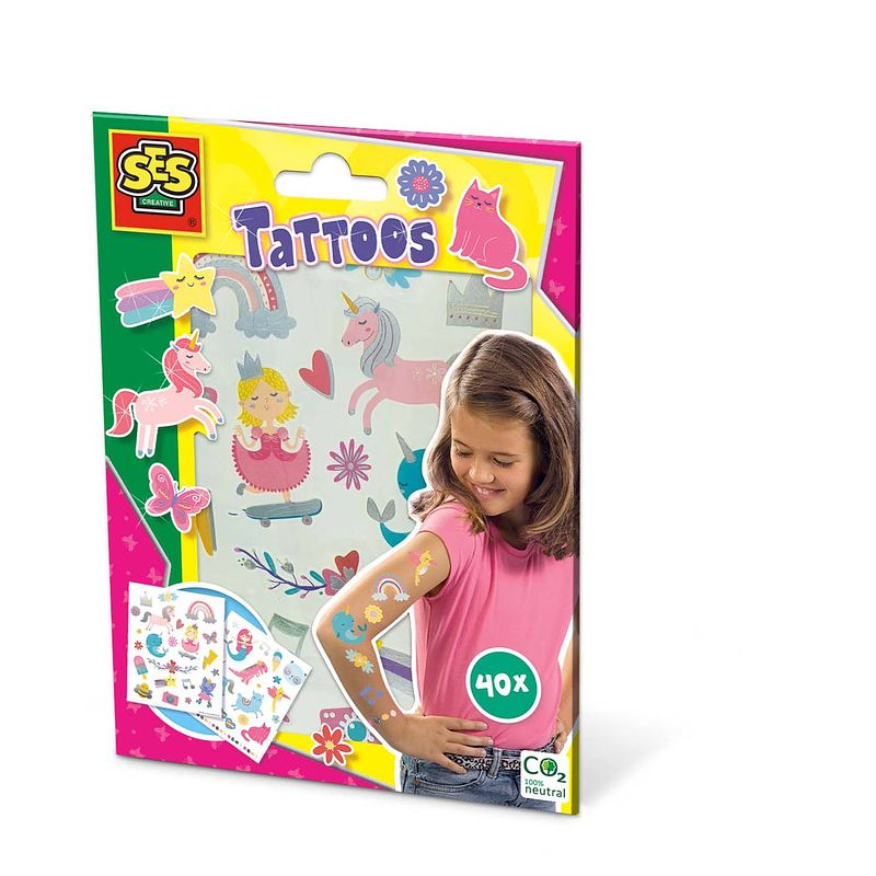 Foto van Ses creative kindertattoos sprookjes metallic junior 40 stuks