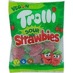 Foto van Trolli sour strawbies fruitgom 175g bij jumbo