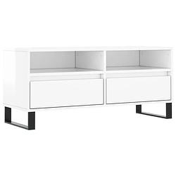 Foto van The living store tv-meubel oslo - tv-meubels - 100x34.5x44.5 cm - hoogglans wit