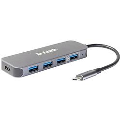 Foto van D-link dub-2340 4 poorten usb-c® (usb 3.2 gen 2) multiport hub grijs