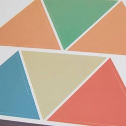 Foto van Walplus muursticker driehoeken 30 x 60 cm pvc 27-delig