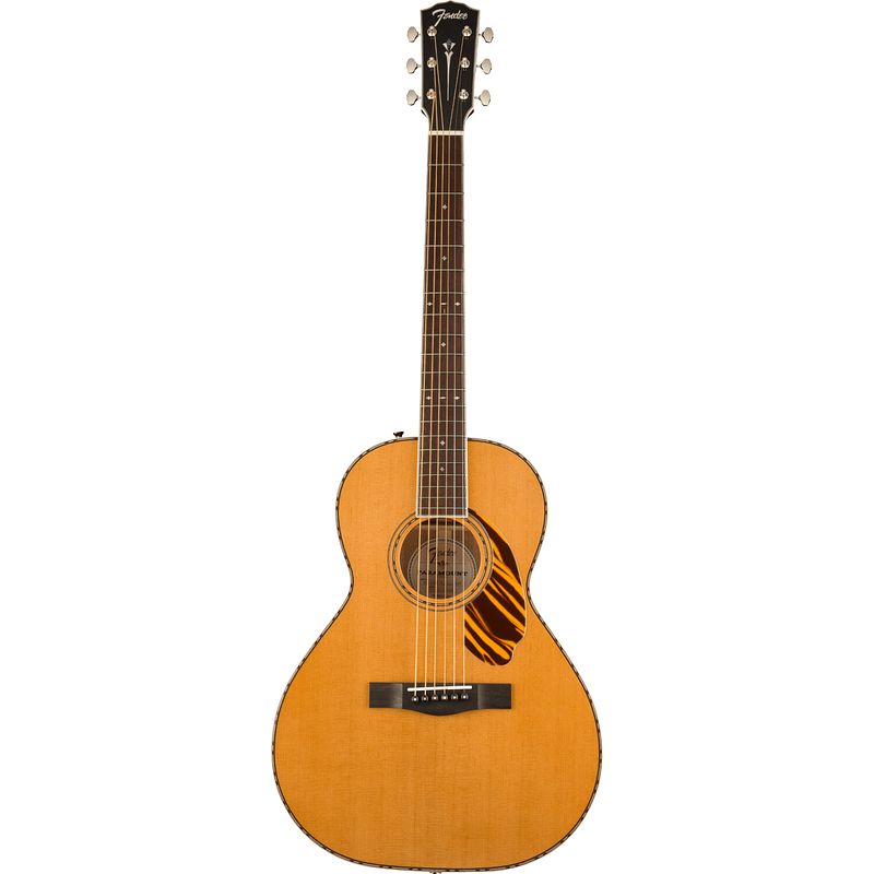 Foto van Fender ps-220e parlor natural elektrisch-akoestische westerngitaar met koffer