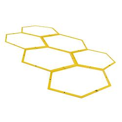 Foto van Umbro agility hoepels - ø57,5 cm - agility set - 6 hexagons incl. verbindingsstukken - geel