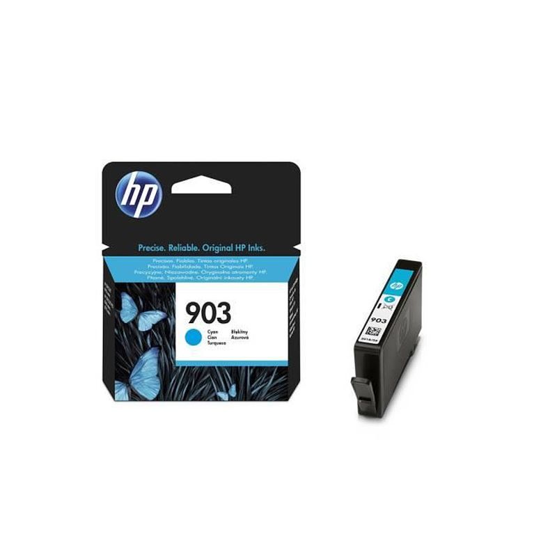 Foto van Originele hp 903 cyaan-inktcartridge voor hp officejet pro 6950/6960/6970 (t6l87ae)