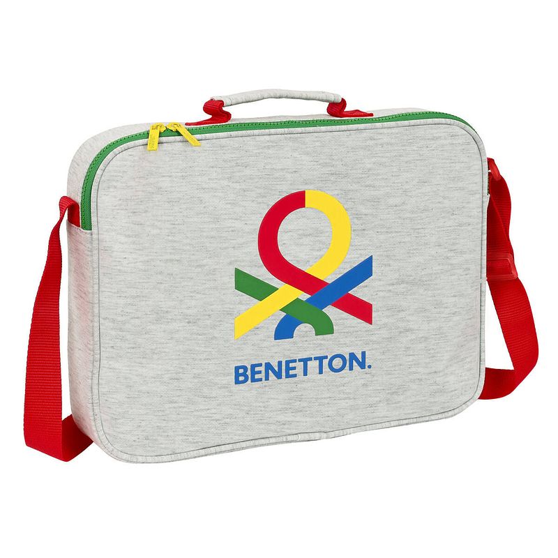 Foto van Schooltas benetton pop grijs (38 x 28 x 6 cm)