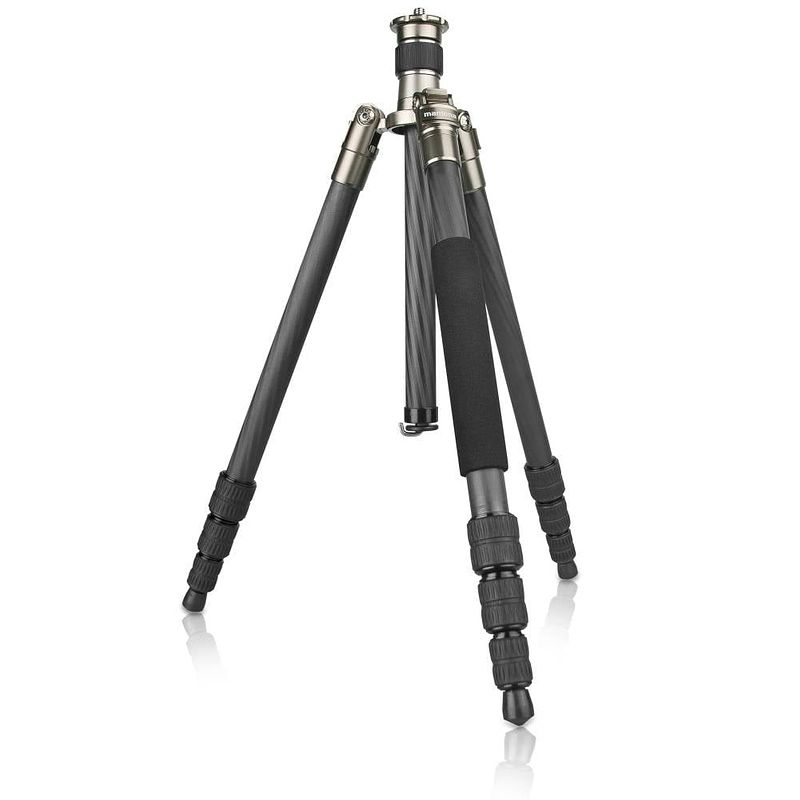 Foto van Mantona titanium carbon stativ tripod 3/8 inch werkhoogte: 43 - 170 cm donkergrijs incl. tas, kogelkop