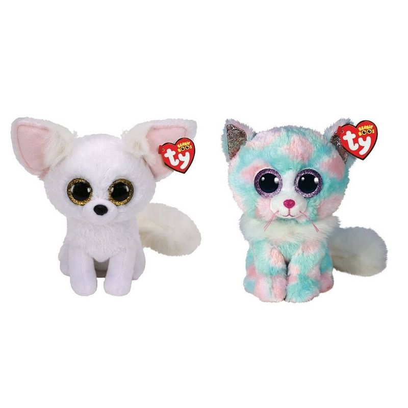 Foto van Ty - knuffel - beanie buddy - phoenix fox & opal cat