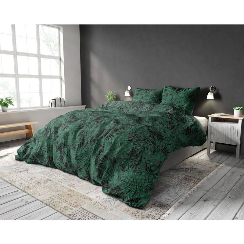 Foto van Sleeptime dekbedovertrek lynn green dekbedovertrek lits-jumeaux 240x220 + 2 - 60x70 cm