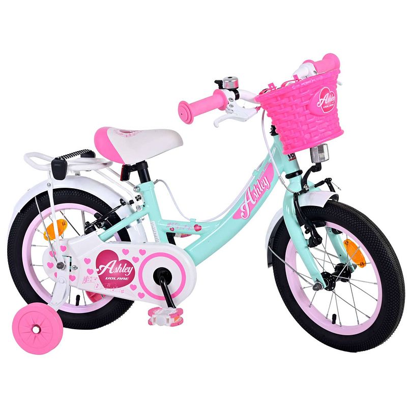 Foto van Volare ashley kinderfiets - meisjes - 14 inch - groen - twee handremmen