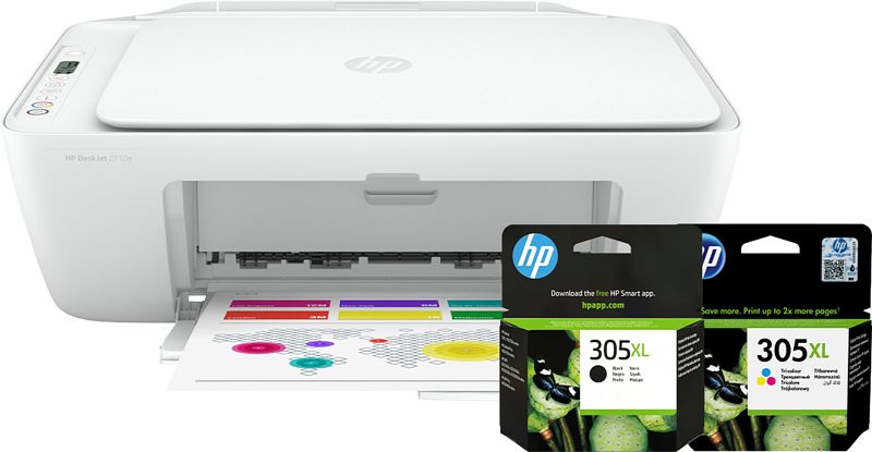 Foto van Hp deskjet 2710e + 1 set extra inkt