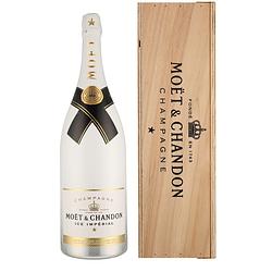 Foto van Moet & chandon ice imperial + wooden gb 3ltr wijn + giftbox