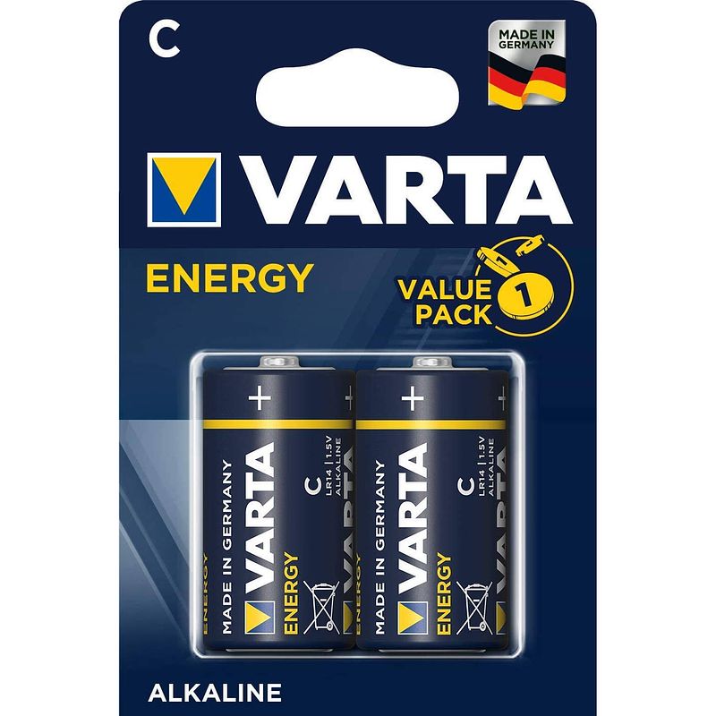 Foto van Varta batterijen lr14 alkaline energy 1,5v 2 stuks