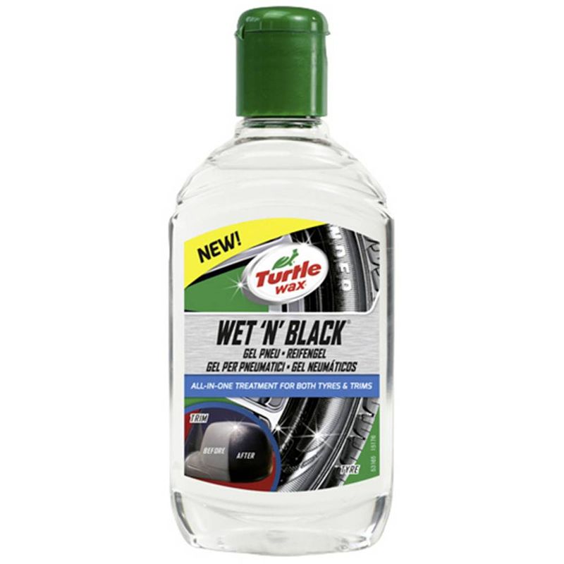 Foto van Turtle wax kunststof- & rubbermiddel wet 'sn black 300 ml