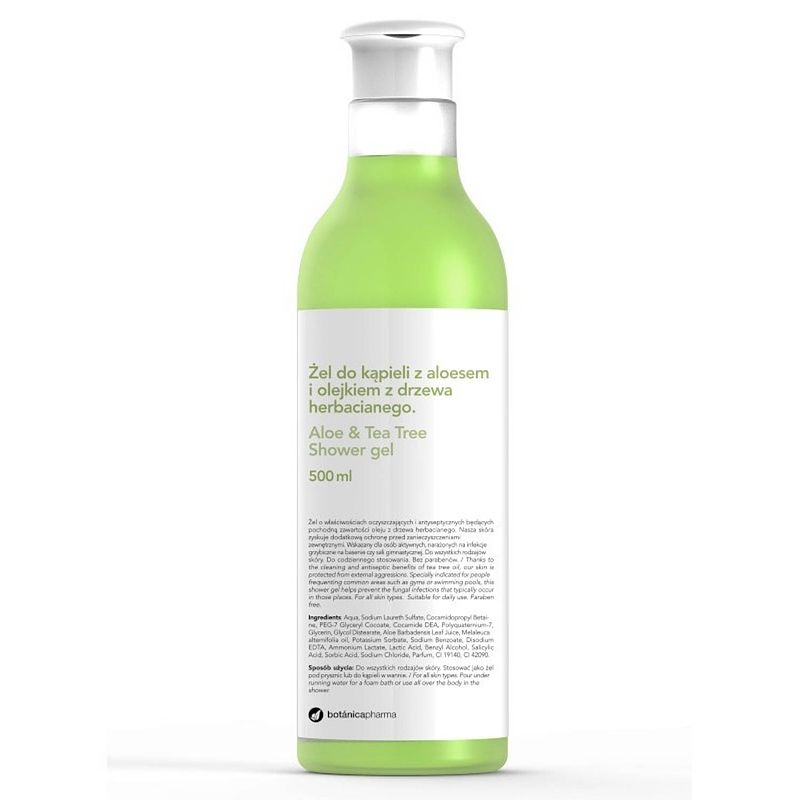 Foto van Aloë & tea tree douchegel badgel met aloë vera en tea tree olie 500ml