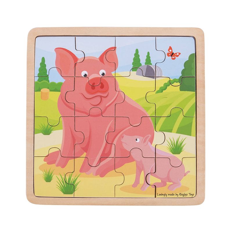 Foto van Bigjigs varken en knorretje puzzel