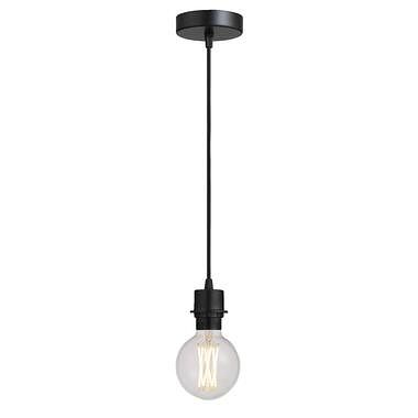 Foto van Pendel hanglamp zwart met schroefdraad voor kap - e27 - 100 cm - leen bakker