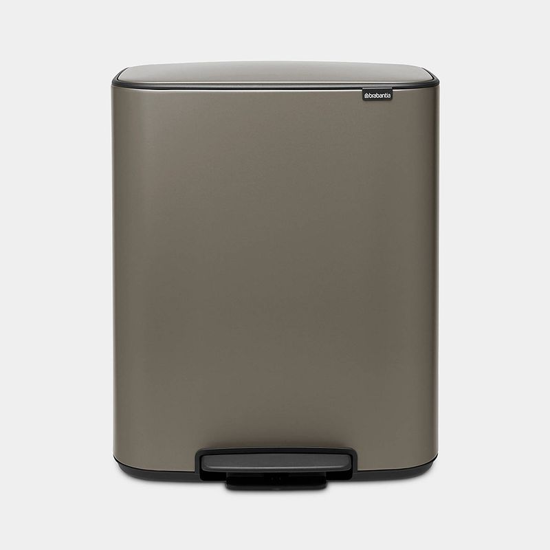 Foto van Brabantia bo pedaalemmer 60 liter met kunststof binnenemmer - platinum