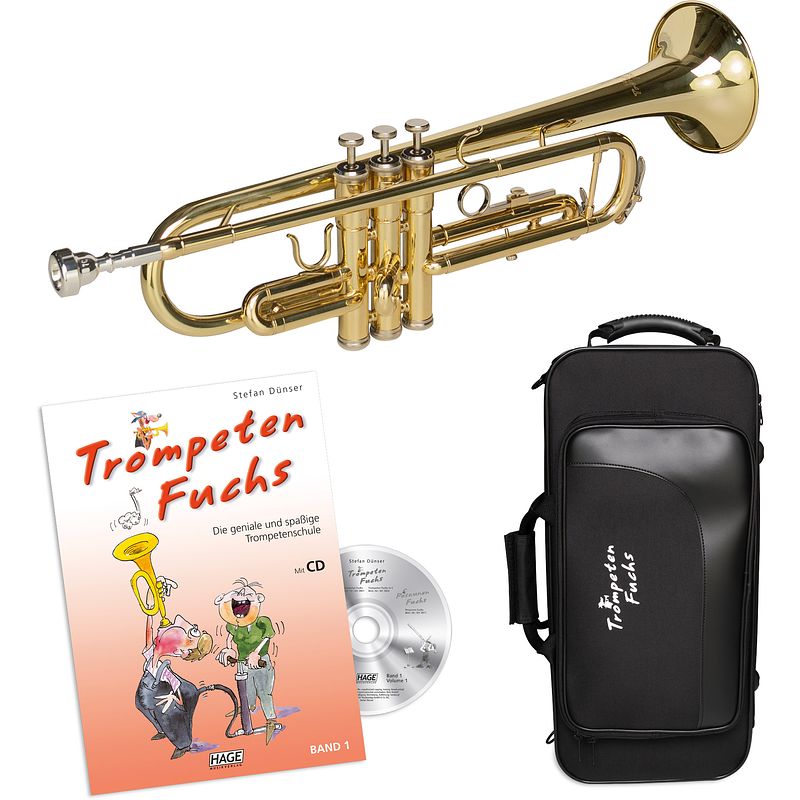 Foto van Cascha eh 3820 de bb trumpet fox beginnerset met softcase + lesboek