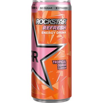 Foto van Rockstar energy drink refresh tropical guava flavour 0, 25l bij jumbo