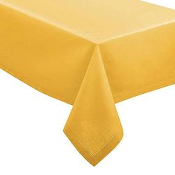 Foto van Tafelkleed rechthoekig 240 x 140 cm geel katoen - tafellakens