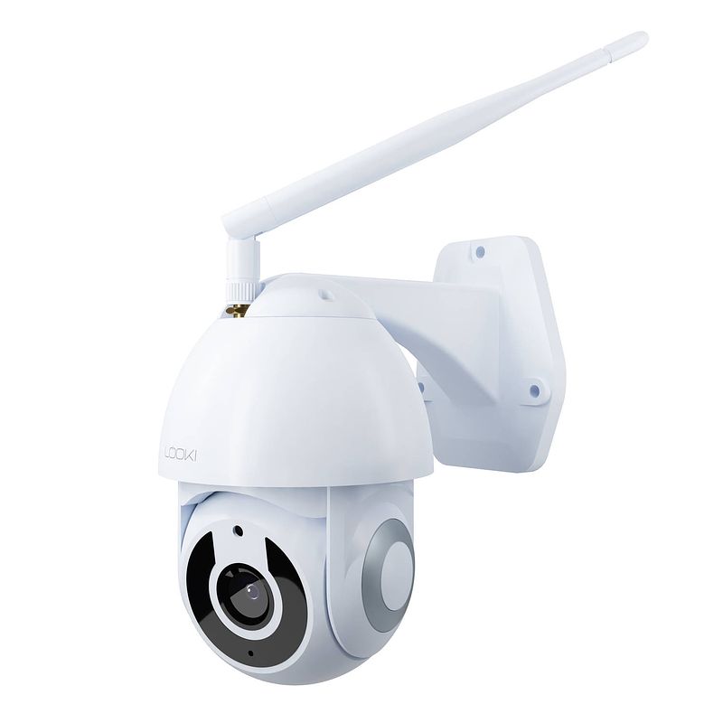 Foto van Looki beveiligingscamera voor buiten - full hd - 360pro - met 32gb sd-kaart & cloud - wifi ip camera - nachtzicht - wit