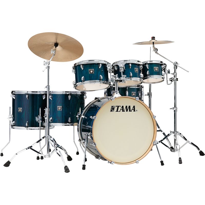 Foto van Tama cl72r+h-pghp superstar classic gloss sapphire lacebark pine 7d. drumstel incl. hardware