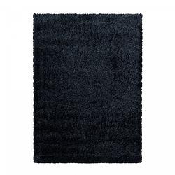 Foto van La alegre hoogpolig vloerkleed - shine shaggy kleur: zwart, 160 x 230 cm