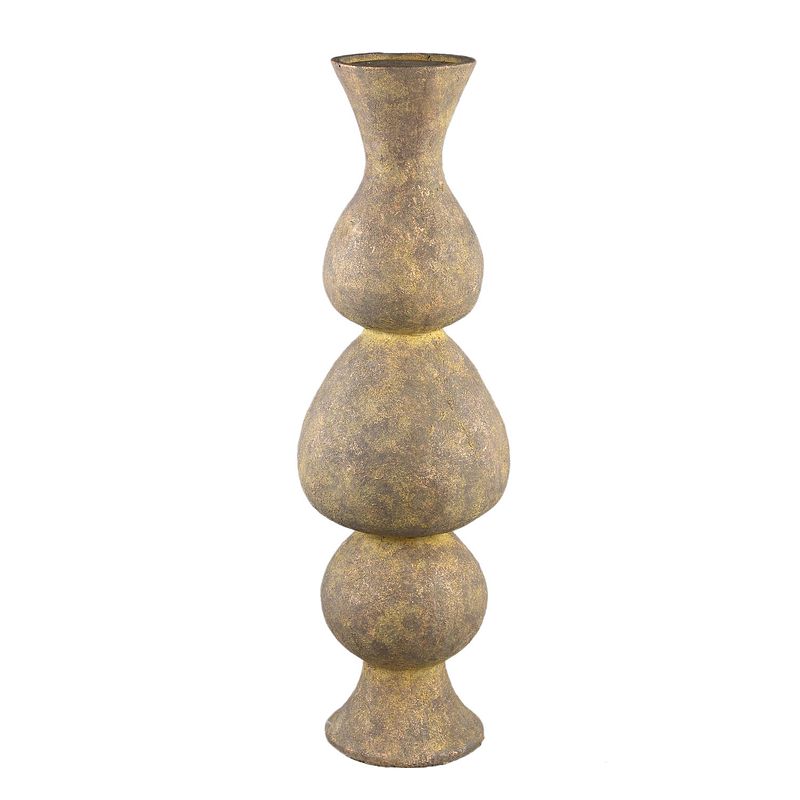 Foto van Ptmd larry brown cement candleholder round high bulbsxl