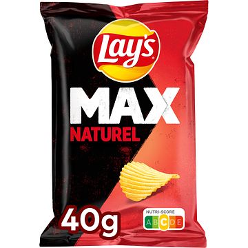 Foto van Lay'ss max naturel ribbel chips 40g bij jumbo