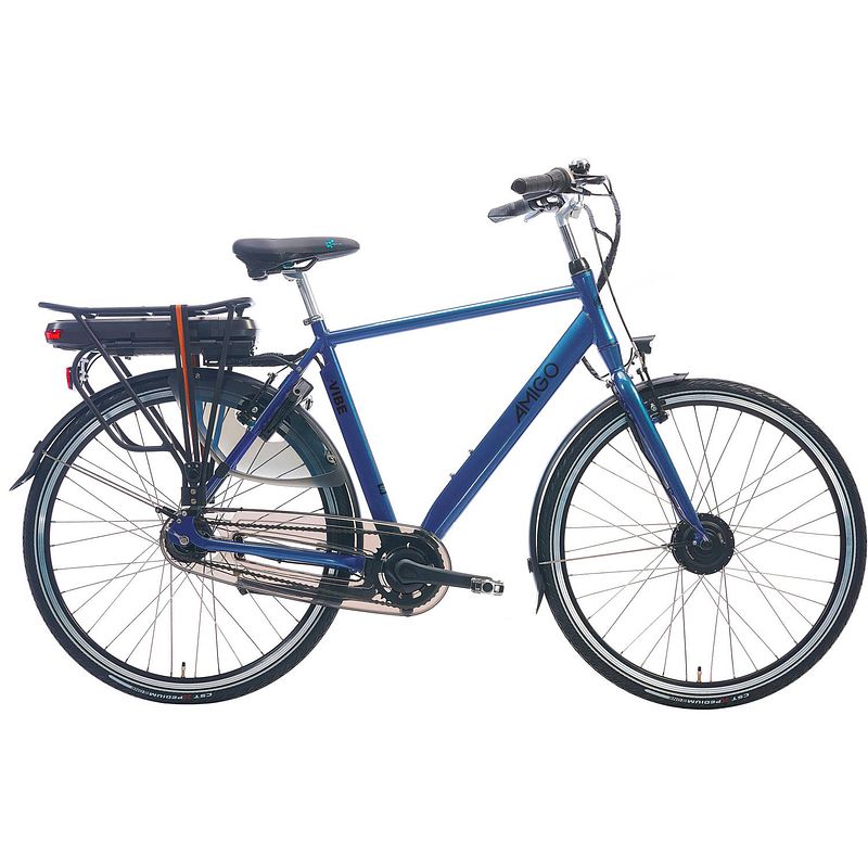 Foto van Amigo elektrische stadsfiets e-vibe s2 28 inch 54 cm heren 7v v-brakes donkerblauw