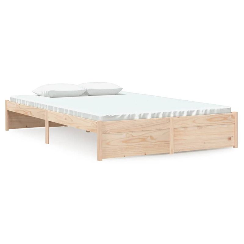 Foto van Vidaxl bedframe massief grenenhout 120x190 cm 4ft small double