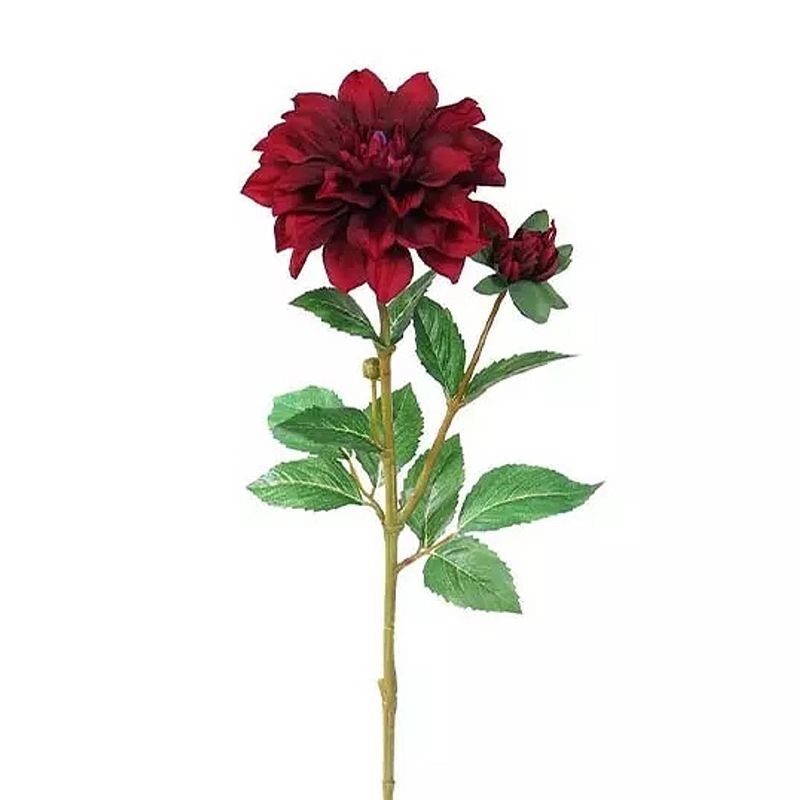 Foto van Dahlia tak donker rood 60 cm kunstplant