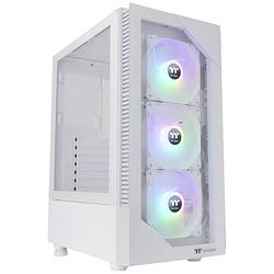 Foto van Thermaltake ca-1x3-00m6wn-00 midi-tower gaming-behuizing wit 3 voorgeïnstalleerde led-ventilators, zijvenster