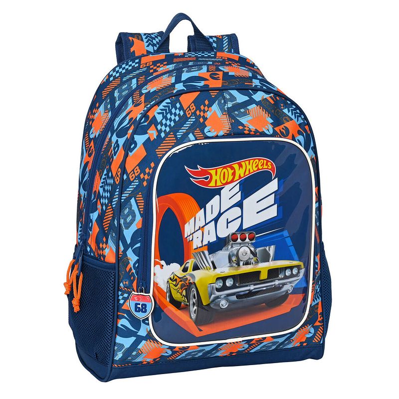 Foto van Schoolrugzak hot wheels speed club oranje (32 x 42 x 14 cm)