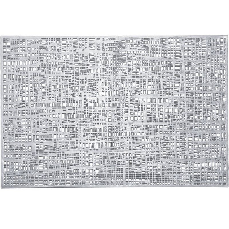 Foto van 8x rechthoekige onderleggers/placemats voor borden zilver 30 x 45 cm - placemats