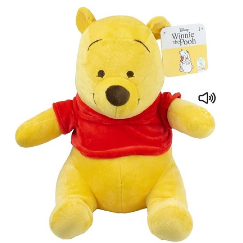 Foto van Disney pluche knuffel pooh uit winnie de pooh - stof - 30 cm - bekende cartoon figuren - knuffeldier