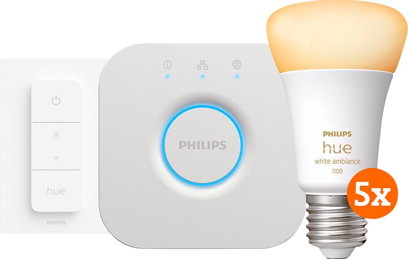 Foto van Philips hue white ambiance e27 starter 5-pack