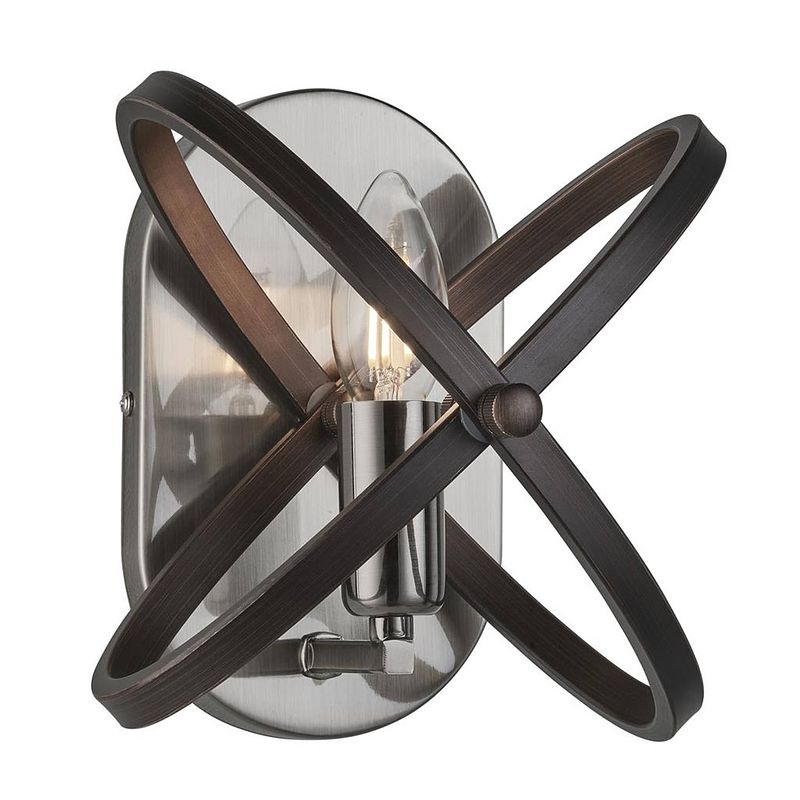 Foto van Landelijke wandlamp - bussandri exclusive - metaal - landelijk - e14 - l: 23cm - voor binnen - woonkamer - eetkamer -