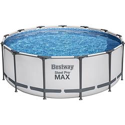 Foto van Bestway zwembad set steel pro max 396 lichtgrijs