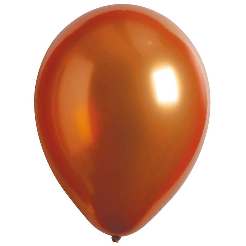 Foto van Amscan ballonnen 12 cm latex oranje/goud 100 stuks