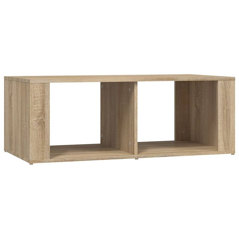 Foto van The living store salontafel - sonoma eiken - 100x50x36 cm - 2 schappen