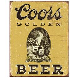 Foto van Metalen retro bord coors golden beer