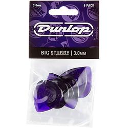 Foto van Dunlop big stubby 3.00mm 6-pack plectrumset paars