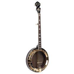 Foto van Ortega obj850-ma falcon series 5-string banjo natural met gigbag