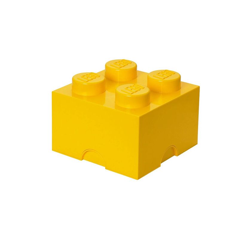 Foto van Set van 4 - opbergbox brick 4, geel - lego